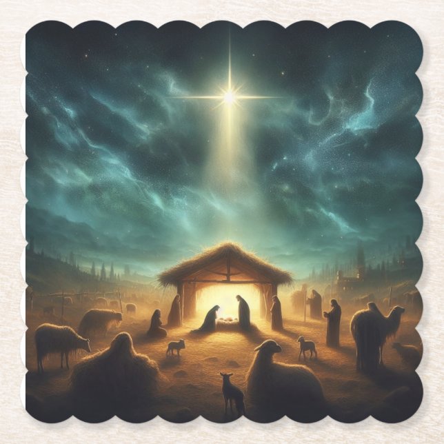 Porta-copo De Papel Natal/Natividade/Jesus (Frente)
