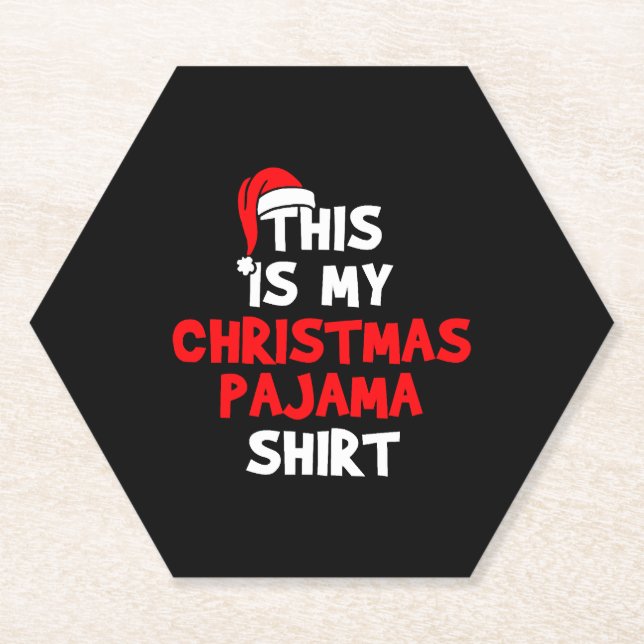 Porta-copo De Papel Natal Pajama (Frente)
