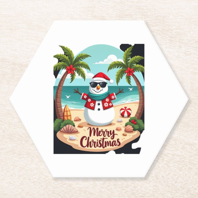 Porta-copo De Papel natal Snowman (2) (Frente)