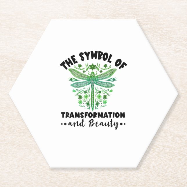 Porta-copo De Papel Nature Insect Dragonflies Transformation Beauty Dr (Frente)