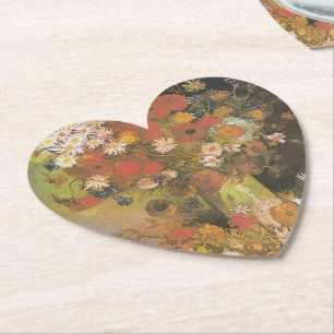 Porta-copo De Papel Natureza-morta floral de Van Gogh Papoulas vermelh