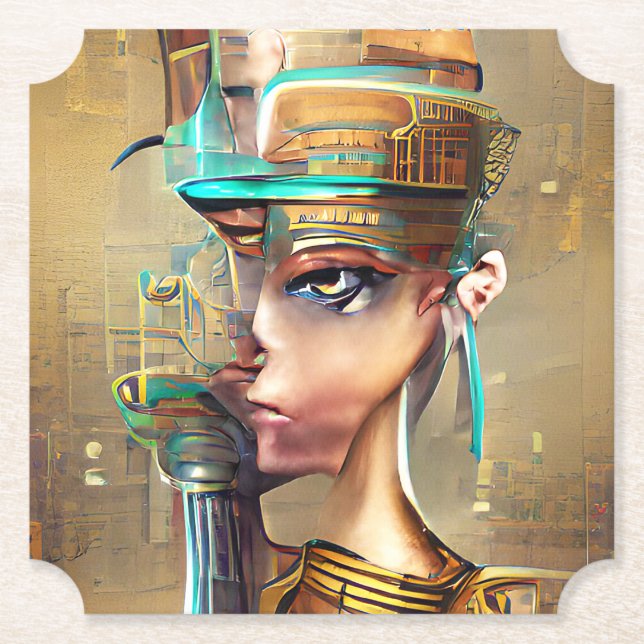 Porta-copo De Papel Nefertiti (Frente)