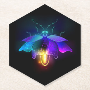 Porta-copo De Papel Neon Firefly a preto