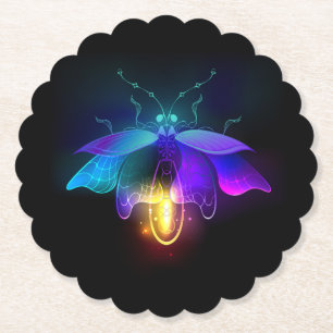 Porta-copo De Papel Neon Firefly a preto