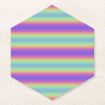 Neon Glow Rainbow Stripe Paper Porta copos