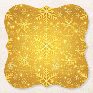 Porta-copo De Papel Neve Dourada