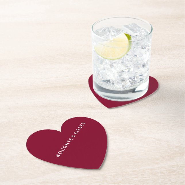 Porta-copo De Papel NK Logo on Heart Shaped Paper Coaster (Insitu)
