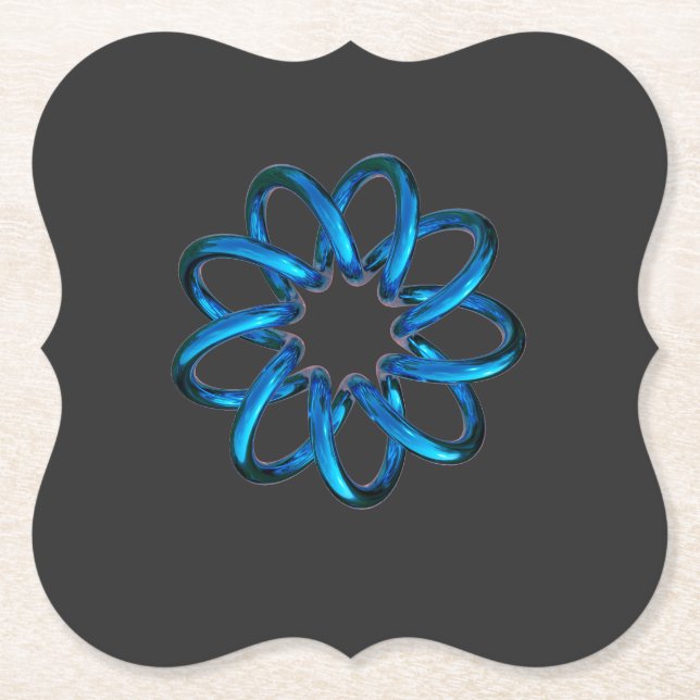 Porta-copo De Papel Nó do Toro Metálico Azul (Frente)