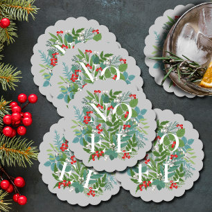Porta-copo De Papel NOEL Berries e Greenery Natal