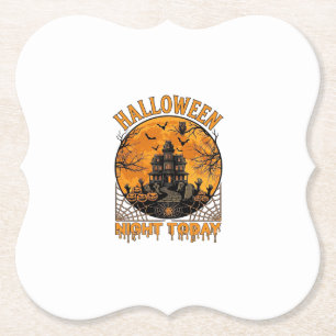 Porta-copo De Papel Noite de Halloween Hoje Mansão Assombrada Abóboras