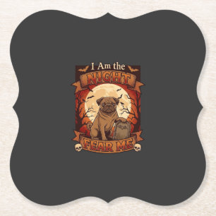 Porta-copo De Papel Noite de Medo Me Halloween Pug Lua Lápide