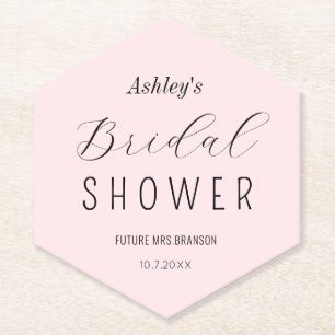 Porta-copo De Papel Noiva Chuva Rosa Elegante