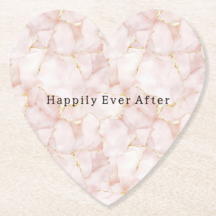 Porta-copo De Papel Noiva Floral Pétalas de Rosa Rosa Bege Dourado Cas