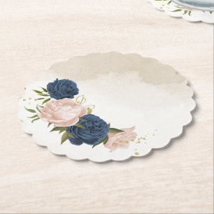 Porta-copo De Papel noiva flores rosa verde casamento