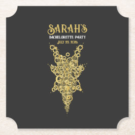 Porta-copo De Papel Noiva Personalizada Mystic Gold