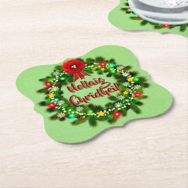 Porta-copo De Papel Nollaig Chridheil - Natal Escocês (Angular)