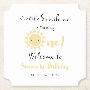 Porta-copo De Papel Nossa Pequena Sunshine Está Fazendo Um Aniversário