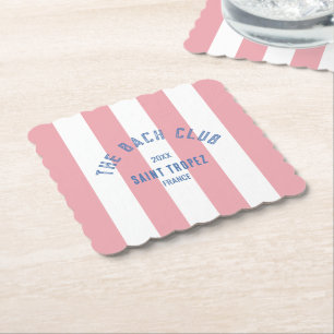 Porta-copo De Papel O Clube Bach Crista Azul Listra de Cabana Rosa