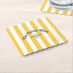 Porta-copo De Papel O Clube dos Trinta Faixa Amarela na Praia Aniversá