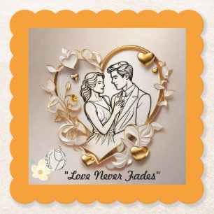 Porta-copo De Papel "O Coração Tender do Amor"