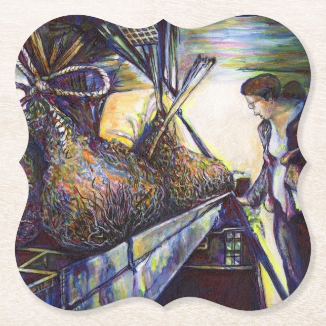 Porta-copo De Papel O destino da vida ferida (Frente)