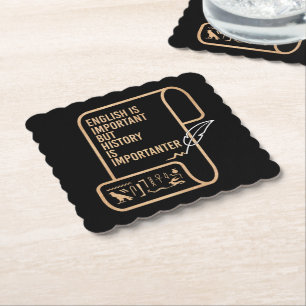 Porta-copo De Papel O Inglês É Importante, Mas A História É Importante