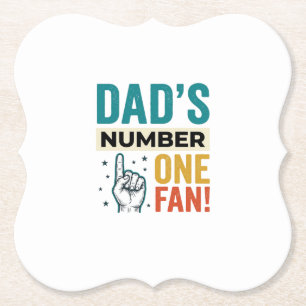 Porta-copo De Papel O Número Um Fã do Papai Design de Família Vintage_
