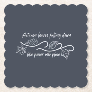 Porta-copo De Papel O outono deixa cair como peças no lugar