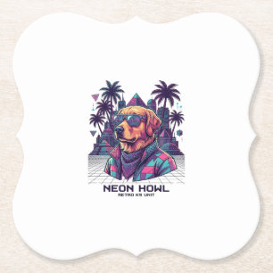 Porta-copo De Papel Óculos de Sol de Cachorro da Unidade Retro K9 Neon