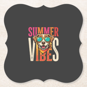 Porta-copo De Papel Óculos de Sol de Cachorro Vibrações de Verão
