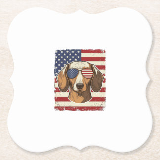 Porta-copo De Papel Óculos de sol vetores da bandeira do Dachshund pat