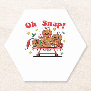 Porta-copo De Papel Oh Snap Enfermeira Escolar de Pão de Mel Natal Clá