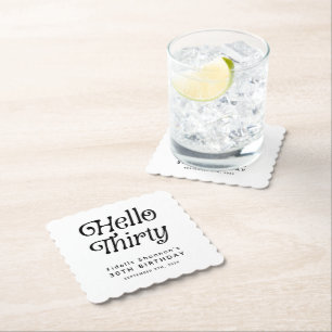 Porta-copo De Papel Olá, 30 Retro aniversário de 30 anos
