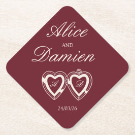 Porta-copo De Papel Old Money Elegant Wedding Coaster