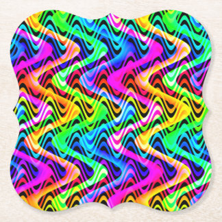 Porta-copo De Papel ondas coloridas