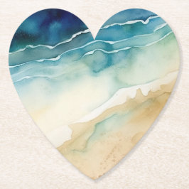 Porta-copo De Papel Ondas de Oceano de Praia