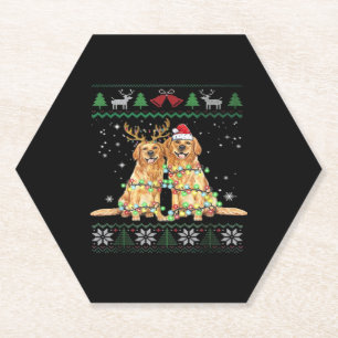 Porta-copo De Papel Ouro recupera Cachorro de Natal feio Christma