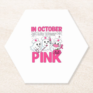 Porta-copo De Papel Outubro Usamos Rosa Enfermeira Conscientização do 