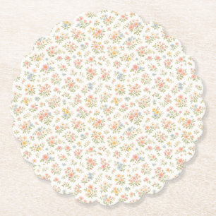 Porta-copo De Papel Padrão contínuo floral delicado e fofo