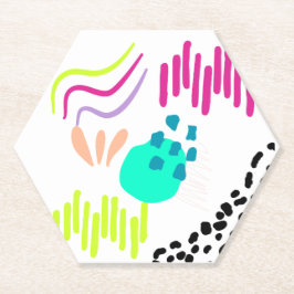 Porta-copo De Papel Padrão de Abstrato colorida moderno.