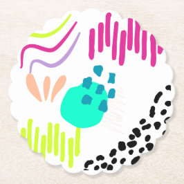 Porta-copo De Papel Padrão de Abstrato colorida moderno.