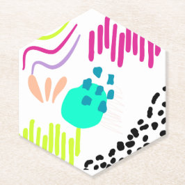 Porta-copo De Papel Padrão de Abstrato colorida moderno.