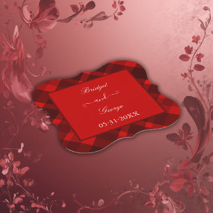 Porta-copo De Papel padrão de casamento de tartã celta escocês vermelh