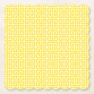 Porta-copo De Papel Padrão de Chave Grega Amarelo Dourado
