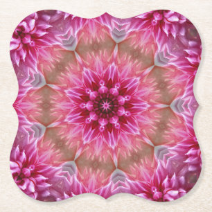 Porta-copo De Papel Padrão de Flor Rosa Mandala Geométrica-67545