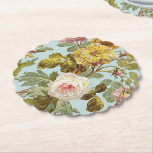 Porta-copo De Papel Padrão de Flor Rosa Rosa Rosa Rosa Rosa, Na moda d