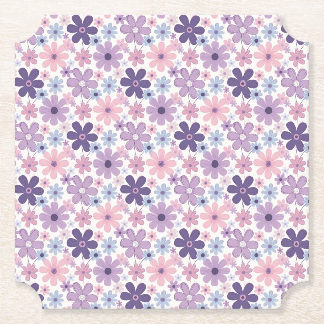 Porta-copo De Papel Padrão de Flor Y2K (Frente)