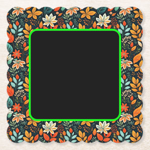 Porta-copo De Papel Padrão de Flores Exóticas Florais