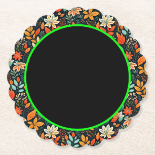 Porta-copo De Papel Padrão de Flores Exóticas Florais