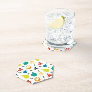Porta-copo De Papel Padrão de Frutas, Ameixa, Laranja, Limão, Pera, Ma